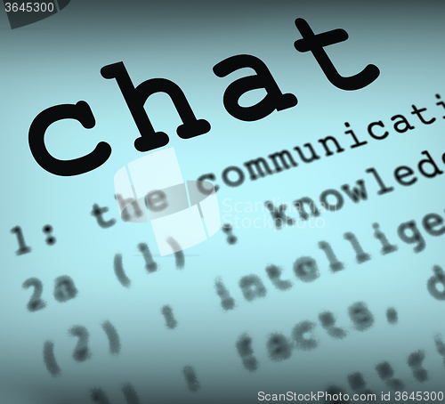 Image of Chat Definition Means Online Communication Or Text Talking