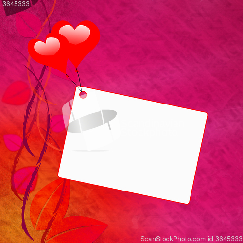 Image of Heart Balloons On Note Shows Love Message Or Letter