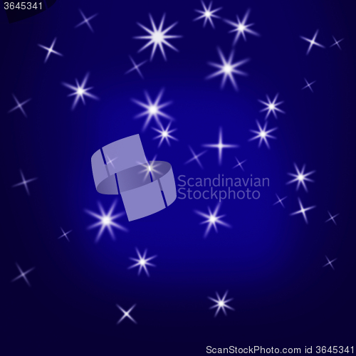 Image of Sparkling Stars Background Means Glittering Galaxy Or Universe