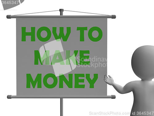 Image of How To Make Money Board Means Wealth And Success
