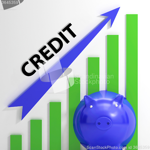 Image of Credit Graph Means Financing Lending And Repayments