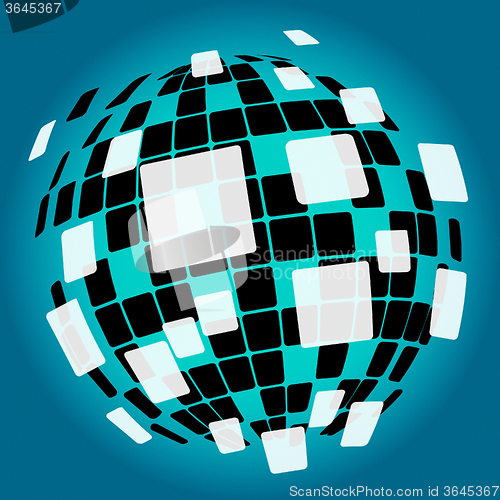 Image of Modern Disco Ball Background Means Nightlife Or Discos