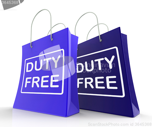 Image of Duty Free Bag Represents Tax Exempt Discounts