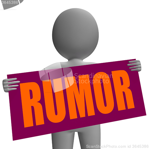 Image of Rumor Sign Character Means Secretly Whispering