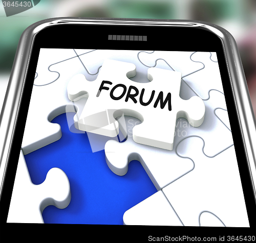 Image of Forum Smartphone Means Online Networks And Chat