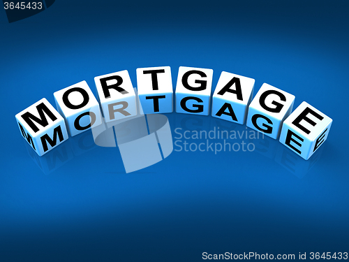 Image of Mortgage Blocks Refer to House and Estate Loan