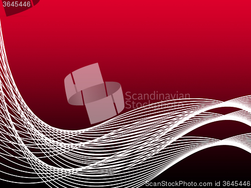Image of Red Curvy Background Means Abstract Wallpaper Or Artistic Swirl