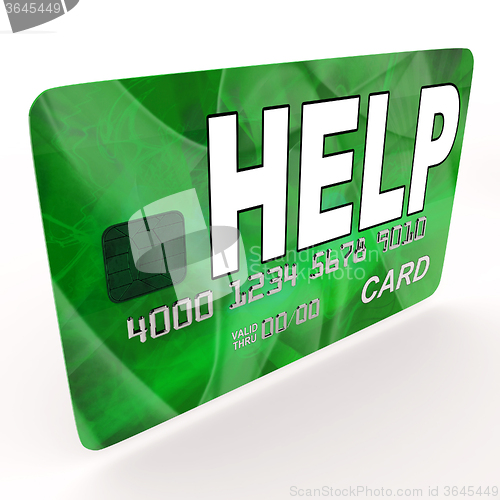 Image of Help Bank Card Means Financial And Monetary Contributions