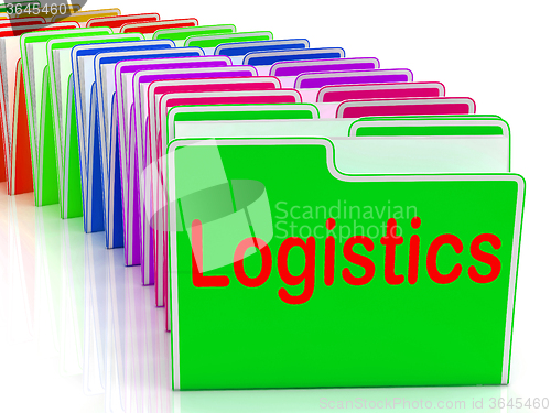 Image of Logistics Folders Mean Planning Organization And Coordination