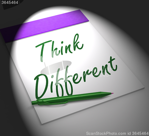 Image of Think Different Notebook Displays Inspiration And Innovation