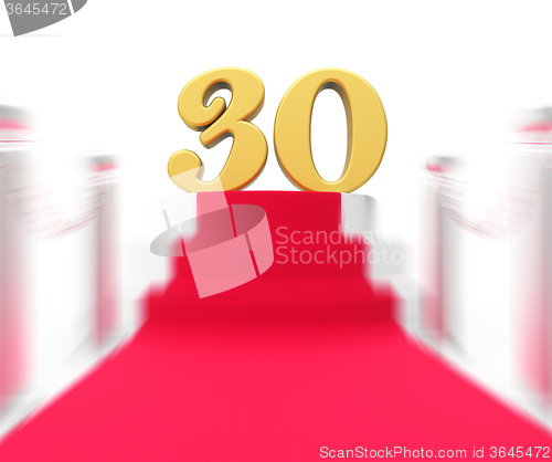 Image of Golden Thirty On Red Carpet Displays Film Industry Anniversary E
