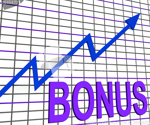 Image of Bonus Chart Graph Shows Increase Reward Or Perk