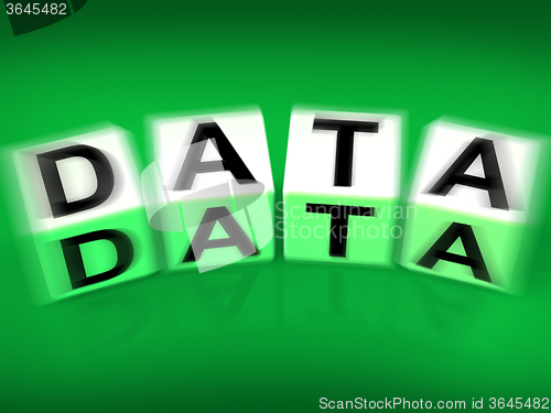 Image of Data Blocks Displays Info Technology or Database