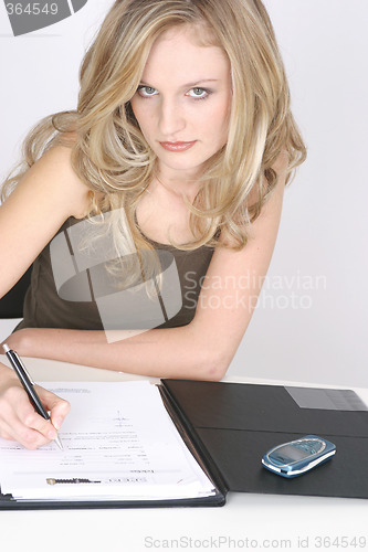 Image of Businesswoman working