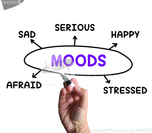 Image of Moods Diagram Means Happy Sad And Feelings