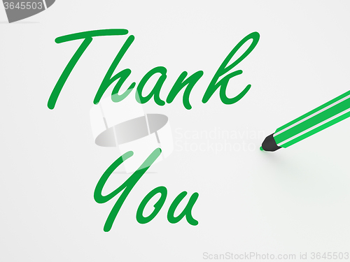 Image of Thank You On whiteboard Means Gratitude And Appreciation