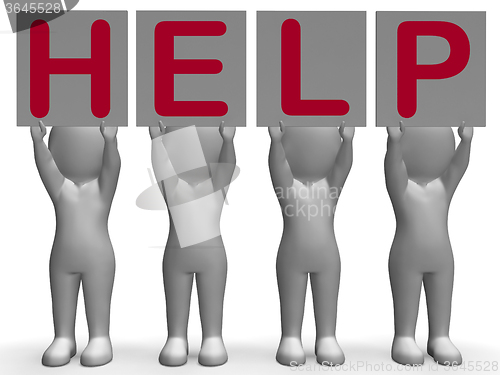 Image of Help Banners Means Customer Service And Assistance