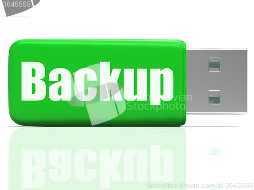 Image of Backup Pen drive Shows Data Storage Or File Transfer