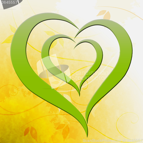 Image of Green Heart Shows Environmental Care Or Eco Friendly