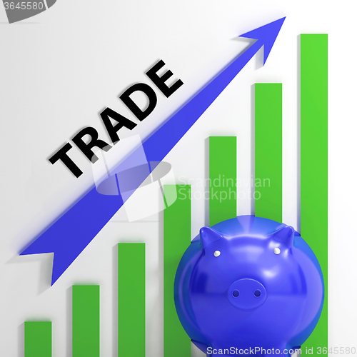 Image of Trade Graph Shows Growth In Markets And Share Value