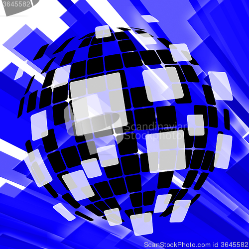 Image of Modern Disco Ball Background Means Vintage Wallpaper Or Digital 