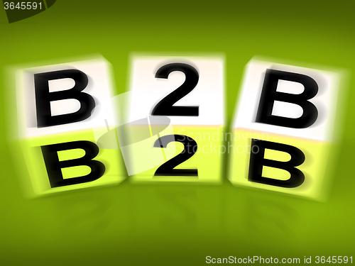 Image of B2B Blocks Displays Business Commerce or Selling