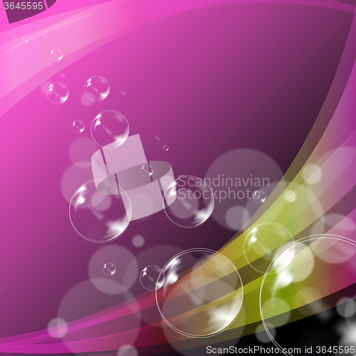 Image of Bubbles Background Means Glimmering Joy Or Creative Bubble