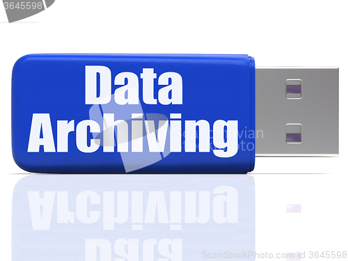 Image of Data Archiving Pen drive Shows Files Organization And Transfer