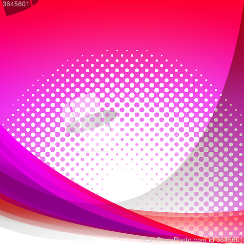 Image of Dotted Pink Wave Background Shows Girly Gradation Wallpaper Or D