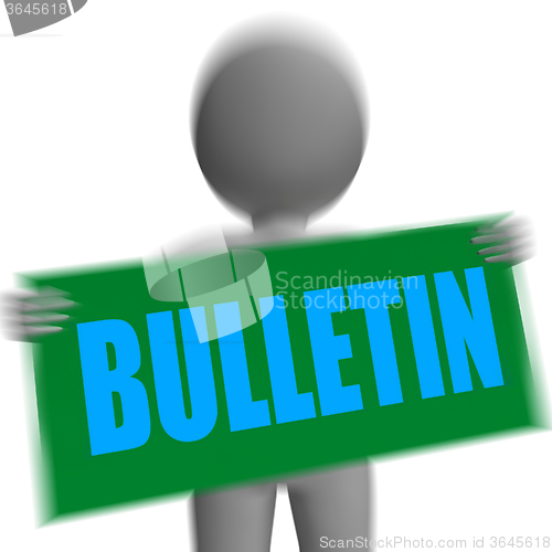 Image of Bulletin Sign Character Displays Bulletin Board Or Announcement