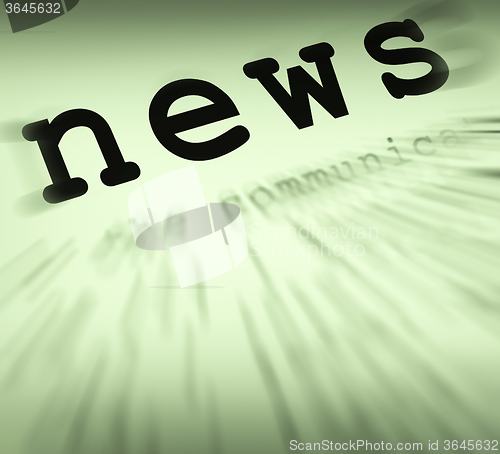 Image of News Definition Displays Breaking News Or Journalism