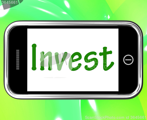 Image of Invest Smartphone Shows Internet Investment And Returns