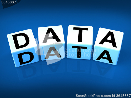 Image of Data Blocks Mean Info Technology or Database