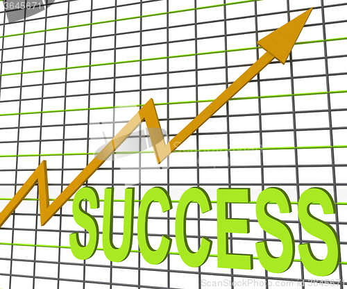 Image of Success Chart Graph Shows Winning Or Successful