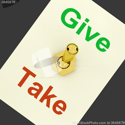 Image of Give Take Lever Means Offering And Receiving