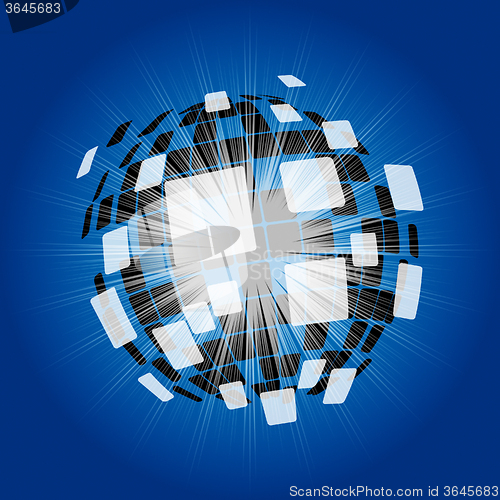 Image of Modern Disco Ball Background Means Futuristic Art Or Wallpaper
