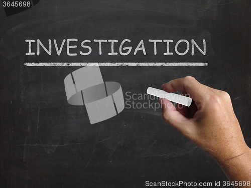 Image of Investigation Blackboard Means Inspect Analyse And Find Out