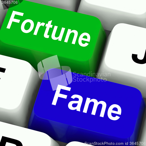 Image of Fortune Fame Keys Show Wealth Or Publicity