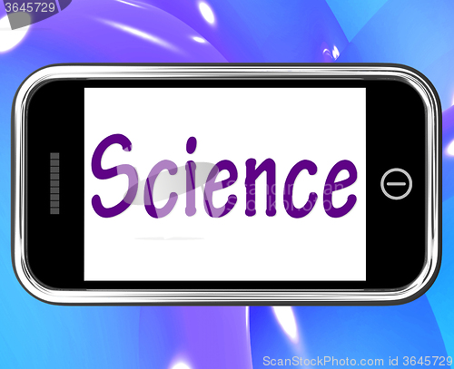 Image of Science Smartphone Shows Internet Learning About Sciences