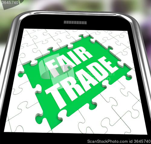 Image of Fair Trade Smartphone Means Shop Or Buy Fairtrade