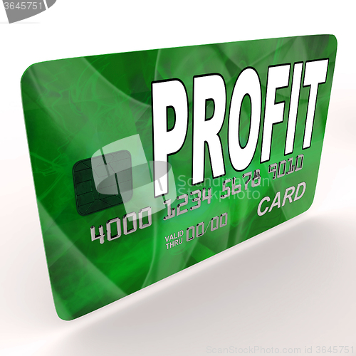 Image of Profit on Credit Debit Card Shows Earn Money