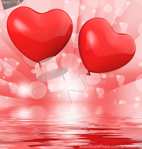 Image of Heart Balloons Displays Love Wedding And Marriage