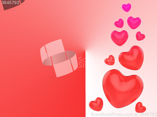 Image of Hearts On Background Show Affection And Attraction