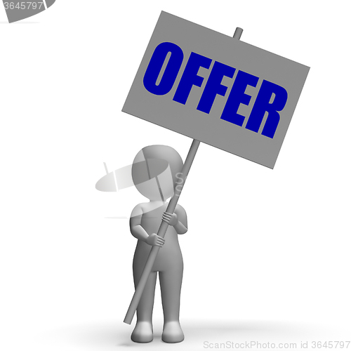 Image of Offer Protest Banner Means Special Discounts And Promotions