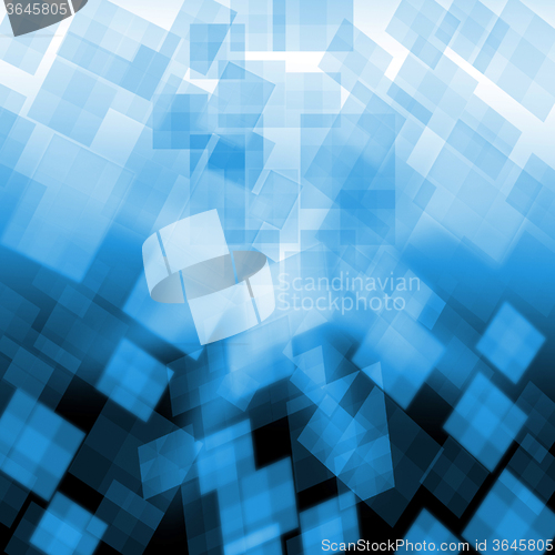 Image of Light Blue Cubes Background Shows Pixeled Wallpaper Or Concept