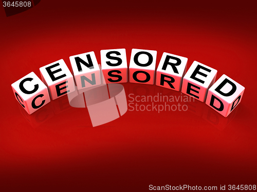 Image of Censored Blocks Show Edited Blacklisted and Forbidden