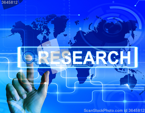 Image of Research Map Displays Internet Researcher or Experimental Analyz