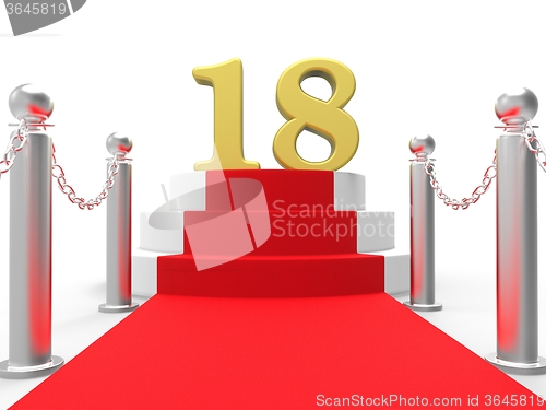 Image of Golden Eighteen On Red Carpet Means Celebrity Eighteenth Birthda