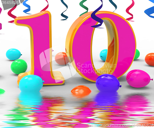 Image of Number Ten Party Displays Birthday Party Decorations And Adornme