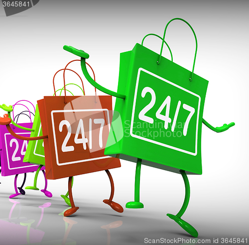 Image of Twenty-four Seven Bags Show Shopping Availability and Open Hours